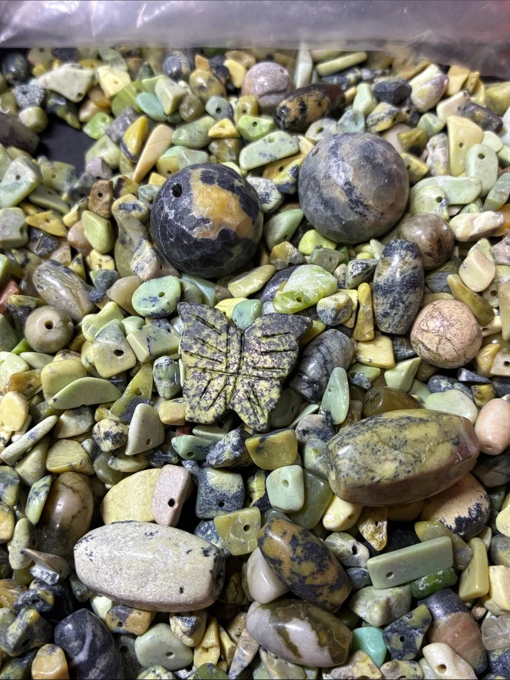 Lot of 2+ pounds assorted gemstone beads - great for jewelry making